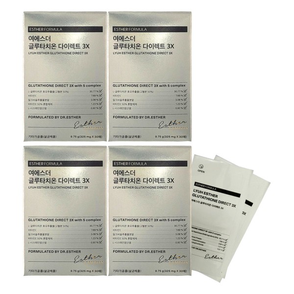 Esther Formula Yeo Esther Glutathione Direct 3X Oral Dissolving Film 30 Sheets, 4 Boxes
