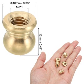 PATIKIL M6x10x12mm Cap Nut, 15 Pack Acorn Nut Screw Knob Cap Insert Bolt Cover Female Thread Knurled Decorative Hardware Fittings Lamp Light Fixtures