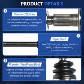 Maxfavor CV Axle Shaft Assembly Front for Nissan Murano 2009-2014, 3.5L AWD Left Front (Driver Side) CV Constant Velocity Drive Axle Shaft