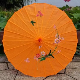 JapanBargain 3 Pack Orange Nylon Umbrella Parasol Photography Dance 22 in Kid Size S-2151x3