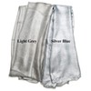 Shanlin Solid Color Silk Feel Long Scarves (Silver Blue)