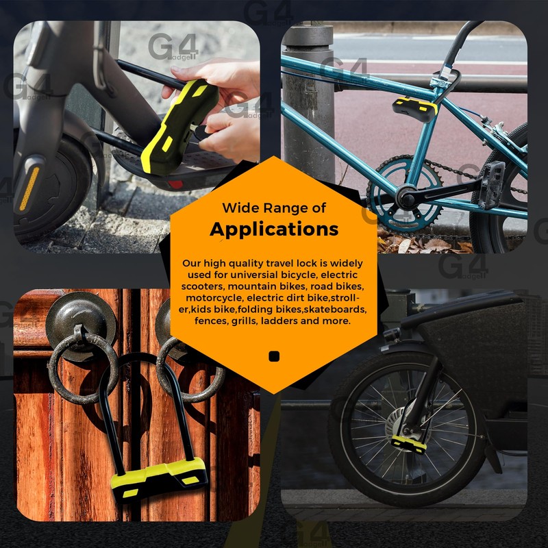G4GADGET Heavy Duty D Lock for Bike – High-Security Bicycle