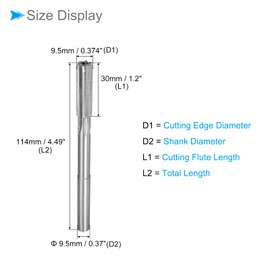 CoCud Machine Milling Cutter Reamer 9.5 mm Diameter D4 Accuracy M35 Cobalt High Speed Steel Straight Flute Milling Tool (Application: for Lathe)