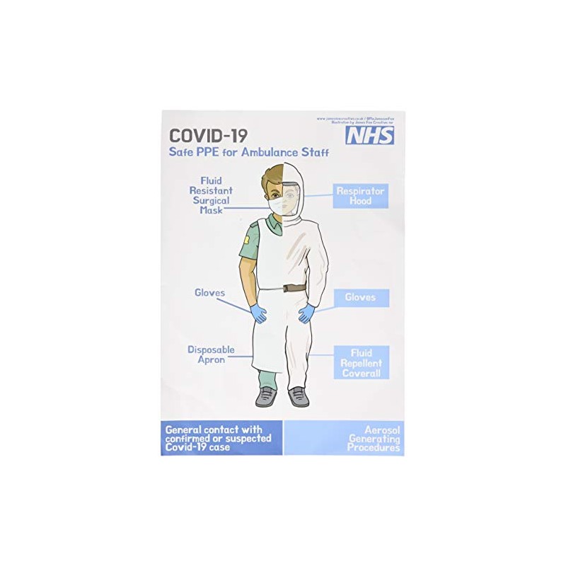 COVID-19 NHS Safe PSA for Ambulance with Respirator Cover