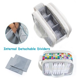 APOFFICE Marker Organizer Case – Holds 72-96Markers | Portable Art Marker Storage Bag with Clear View Panels & Removable Dividers | Marker Holder for Alcohol Markers, Pens, Craft Supplies(Case Only)
