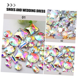 CORHAD 100pcs Sew Rhinestones for DIY Clothing Decorative Craft Materials Flatback Resin Gems White Ab for Fashion Accessories Durable and Vibrant Embellishments