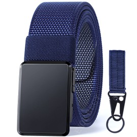 EIOKBECY Work Belts for Men, Tactical Military Belt with Quick-Release Metal Buckle, 2 Colors Nylon Canvas Fabric Golf Belt, Adjustable Belt Precise Fit Suitable