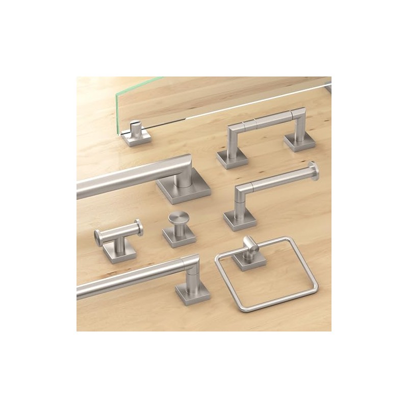 Glam Too Double Robe Hook, Satin Nickel