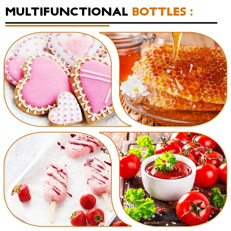 Daiilg 250ml Clear White Blue Plastic Liquid Glue Applicator Bottle