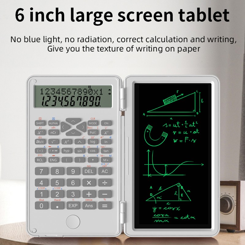 Scientific Calculator with Erasable Writing Board 240 Functions 2 Line