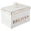 White Beaded Recipe Box