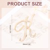 PATIKIL Letter Brooch Pins, Initial Letter K Rhinestone Broaches Metal
