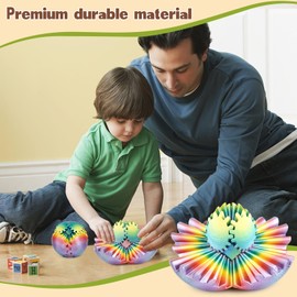 Gear Ball Fidget Toy for Children Adults 3D Printed Stress Relief Gear Ball Office Christmas Easter Gifts Birthday Gifts Sensory Toy (Sunset, 8 cm)