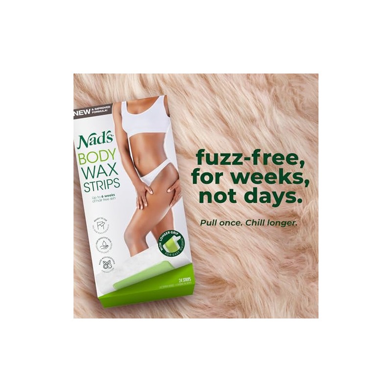 Nad's Body Wax Strips, 24 Strips