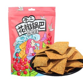 SIJIYUNLI-huajiao guoba 158g/5.57oz Coarse Grain, Internet Famous Snack, Nostalgic Casual Snack, Handmade rice crust (158g/5.57oz, Spicy flavor)