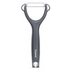 Culinare Serrated Safety Peeler, Grey, Plastic/Stainless Steel, Y Shaped for Maximum Control and Comfort, Manual Tomato/Kiwi Peeler