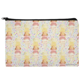 Ice Cream Cone Scoops Makeup Cosmetic Bag Organizer Pouch