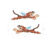 Flying Winged Tiger Stickers | Pair | 6" long |