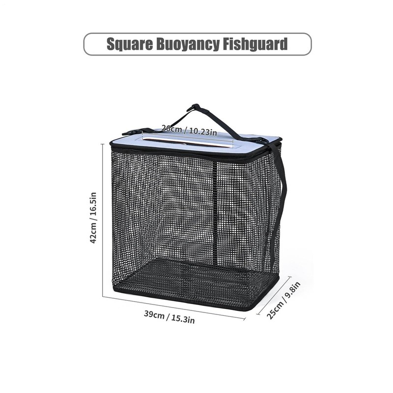 Floating Bait Bucket - Foldable Floating Fish Net Cage -
