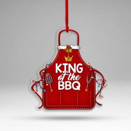 MUCHNEE BBQ Christmas Ornament 2024, Barbeque Xmas Gift for BBQ Lover, Smoker BBQ Gifts, Barbecue Ornament Gift, BBQ Grill Clear Acrylic Ornaments, BBQ Barbecue & Grill Gift for Birthday Xmas Holiday