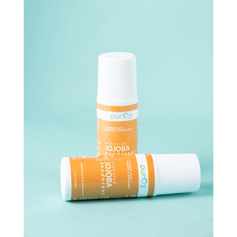 PurO3 Jojoba Oil Organic Deodorant - Ozonated Oil & Non-Staining