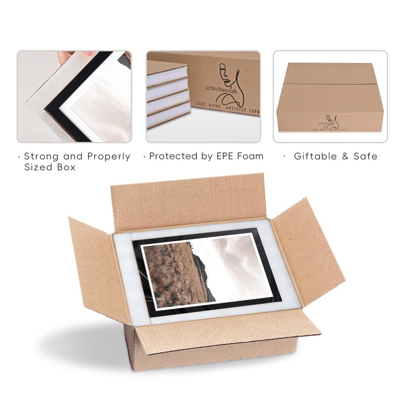 ArtbyHannah 8 Pack Black Picture Frames fo Gallery Wall Set