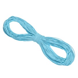 PATIKIL Cuerda Elástica Resistente de 109 Yardas (100M) y 2mmde Grosor Color Azul Aquamarina para Manualidades Costura Correas de Gancho Camping y Amarre