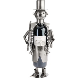 BRUBAKER Wein Flaschenhalter Schornsteinfeger Metall Skulptur mit Geschenkkarte