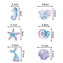 KASESSS 100 Pcs Mermaid Table Confettis, Table Decorations, Confetti Party Decoration, Birthday Confetti, Underwater Theme Confettis for Weddings, Birthday Decoration, Grad Anniversary Party