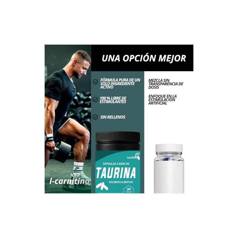 ISAAQUIM Taurina 700 mg – 200 Cápsulas | Aminoácido en