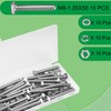 M8x50mm Hex Bolt with Hexagon Nut, Flat Washers, Spring Washers