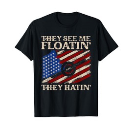 They See Me Floatin They Hatin One Wheel Electric Skateboard T-Shirt