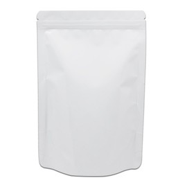 WACCOMT Pack Pack of 50 Zip Mylar Bags Stand Up Aluminium Foil Bags Food Storage Packaging Odour-Proof Resealable Bags (11 x 16 cm (4.3 x 6.3 inches), White)