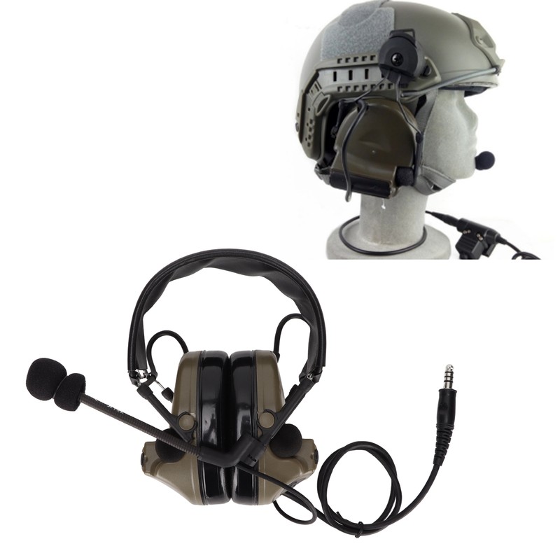 7.1mm Silicone Earmuffs Hearing Noise Reduction Walkie Talkies Headset U94