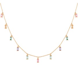 cai 358250390V-45 Women's Necklace 925 Sterling Silver 40 + 5 cm Shiny Zirconia Yellow, One size, Sterling Silver, Cubic Zirconia