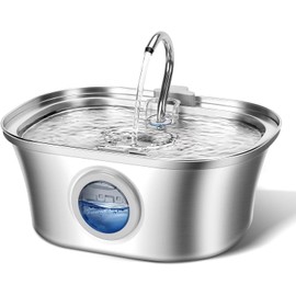 3.2L Stainless Steel Pet Fountain for Drinking, Automatic Cat Water Fountain Dog Water Dispenser for Cats, Dogs, Multiple Pets