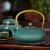 Jotsport Green Cast Iron Teapot Large Capacity 40oz/1200ml with Infuser