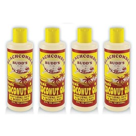 Beachcomber Budd's Pure Coconut Oil 8 oz. Unscented 4 Bottles