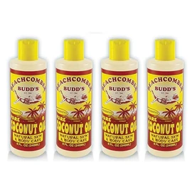 Beachcomber Budd's Pure Coconut Oil 8 oz. Unscented 4 Bottles