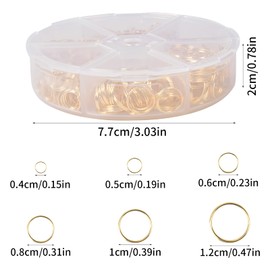 AvoDovA 690 Pieces Split Rings Metal Jump Rings Open Round Key Rings Set with Storage Box Double Ring Jump Rings Split Rings for Keychain Jewellery Crafts (Silver)