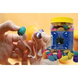 170 Pcs Backflow Incense Cones, 7 Mixed Natural Scents Waterfall Fountain for Burner Holder