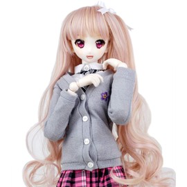 Wigs Only 8-9 inch 1/3 BJD Wig Doll Hair SD DZ DD DOD Wig (Flesh Pink)