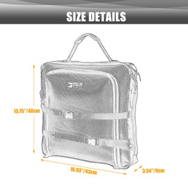 Sresk UTV Under Seat Bag Gear Storage Tool Pouch Storage Accessories Fit for Can-Am Maverick X3 2017-2023 Large Capacity Easy to Carry（Orange piping）