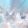 Vadmans Butterfly Necklace Sterling Silver Cubic Zirconia Cute Animal Butterfly