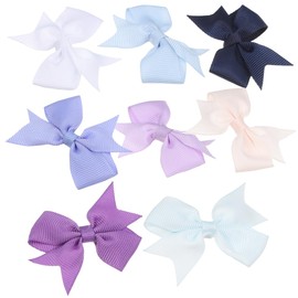 8piezas Lazos Multicolores Cuidado del Pelo de Cachorros Accesorios Pelo con Pinzas Metálicas Lazos con Moño para Perros Medianos y Grandes para Fiest