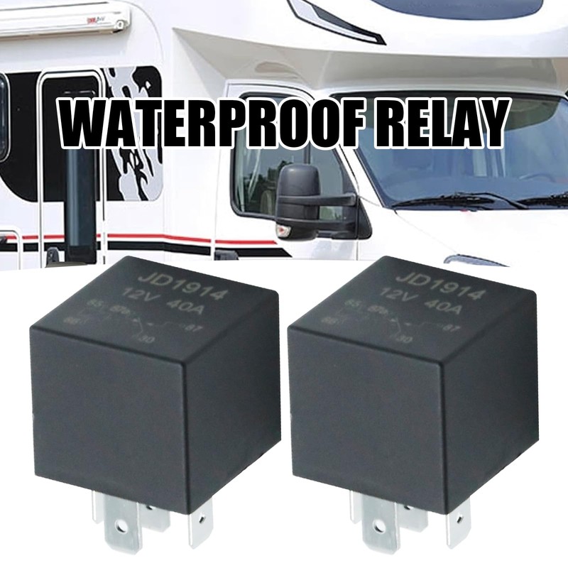 Vkinman 2Pcs 4RD93168001 Waterproof Relay 12V 40A, Replacement for Hella