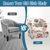 FUANGUI 2 Piece Club Chair Slipcover Stretch Barrel Chair Covers