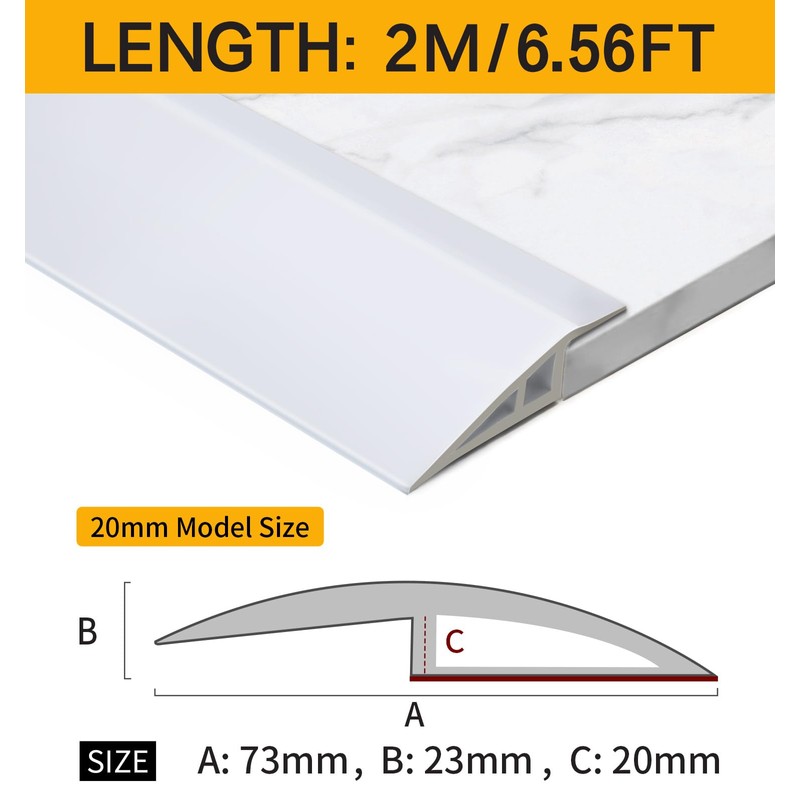BNELL Carpet & Floor Edging Trim Strip,Self Adhesive-PVC Floor Transition