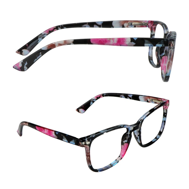 LAMBBAA Vintage Square Progressive Multifocal Presbyopic Glasses, Photochromic Gray Sunglasses