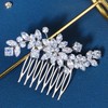 Crystal Bridal Wedding Hair Comb Zircon Floral Design Bridal Hair